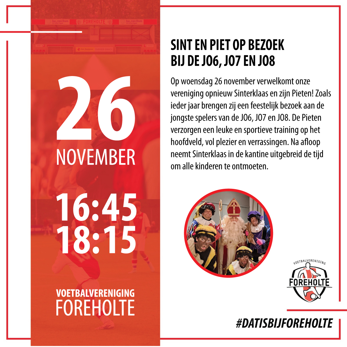 Spetterende Pietentraining voor JO6, JO7 en JO8