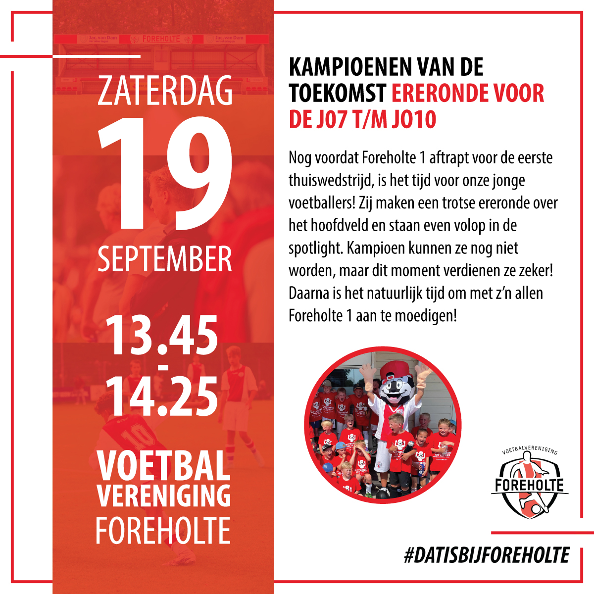 Kampioenen van de Toekomst: parade voor onze jongste spelers