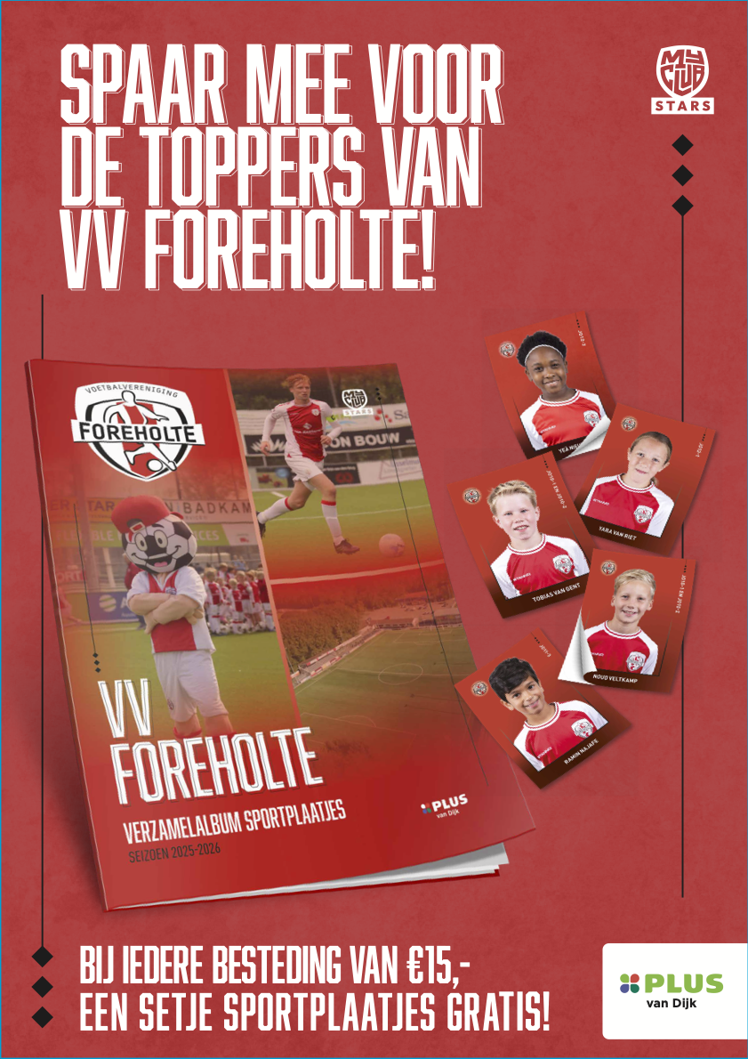 Dit weekend start de voetbalplaatjesactie bij PLUS van Dijk