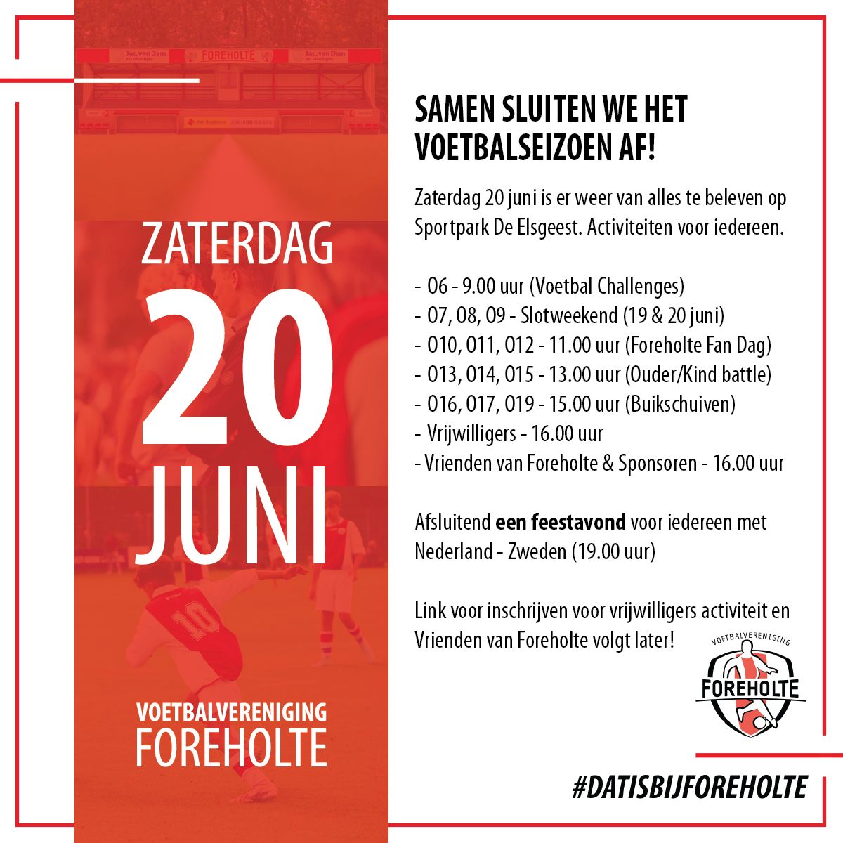Seizoensafsluiting bij Foreholte: voor iedereen wat te beleven