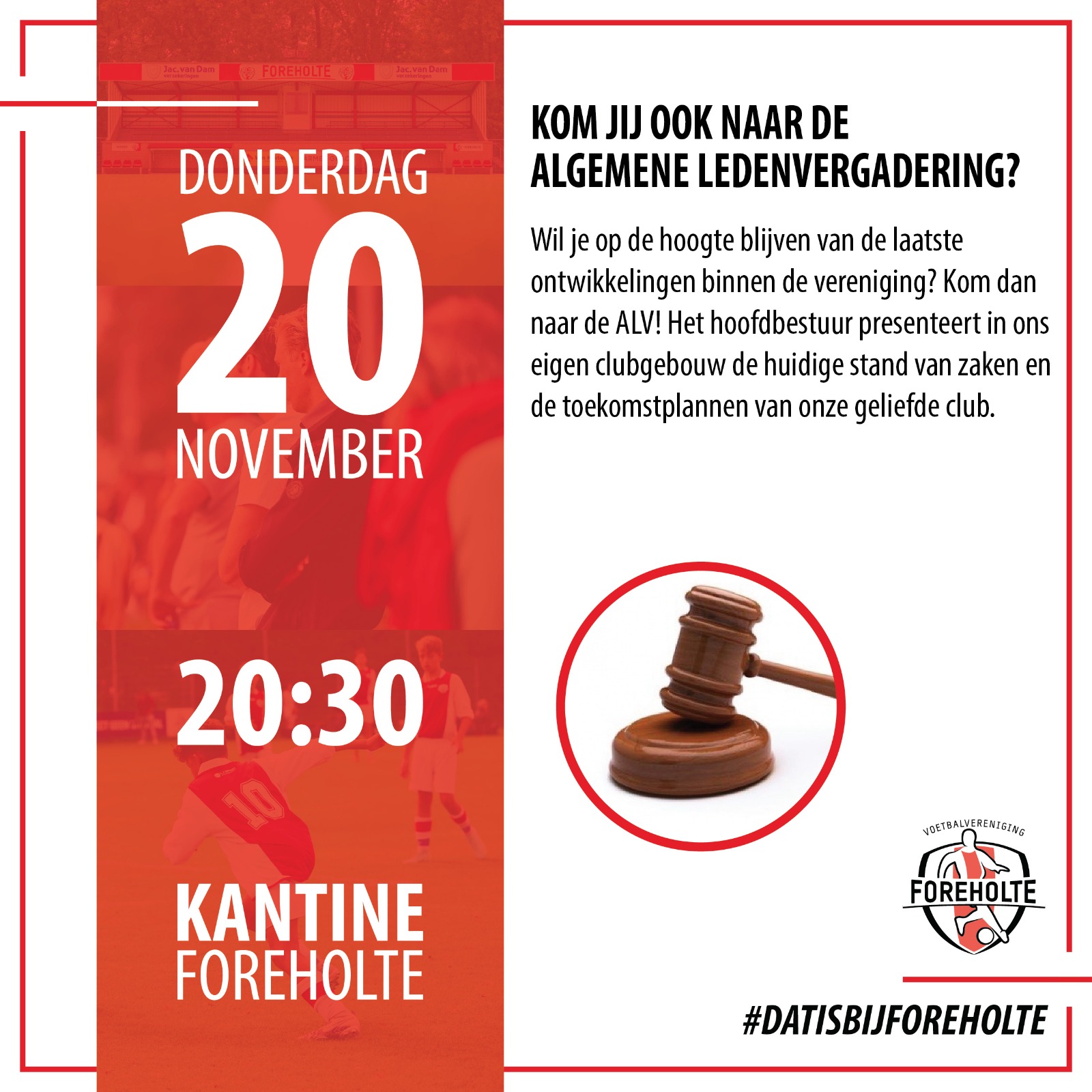 Algemene Ledenvergadering VV Foreholte – donderdag 20 november 2025