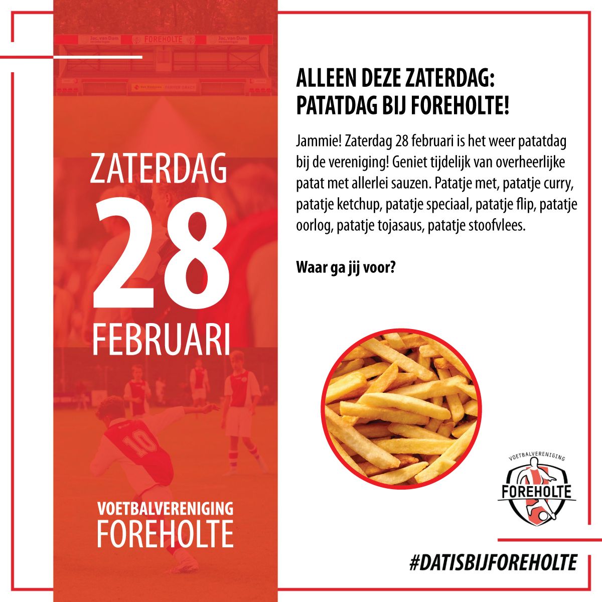 Patatdag op zaterdag 28 februari